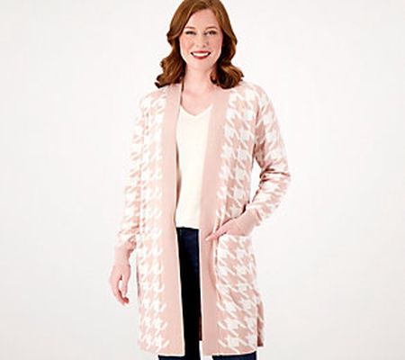 As Is Belle by Kim Gravel Petite Houndstooth JacquardCardiga