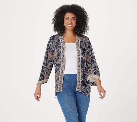 As Is Belle by Kim Gravel Printed ChiffonCardigan