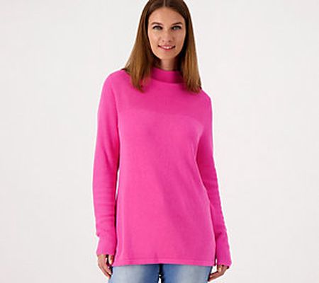 As Is Belle by Kim Gravel Ribbed Mock Neck Sweater