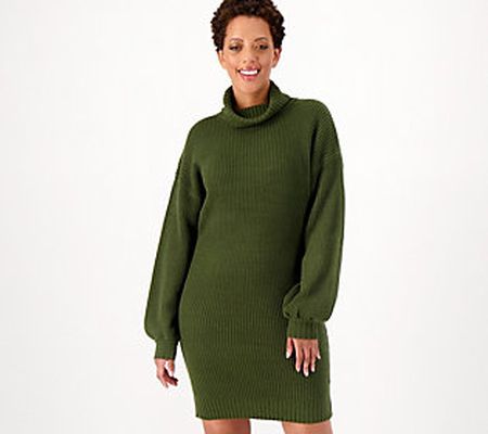 As Is Belle by Kim Gravel Ribbed Turtleneck Sweater Dress