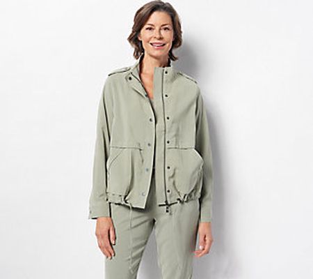 As Is Belle by Kim Gravel Sand Washed Twill Utility Jacket