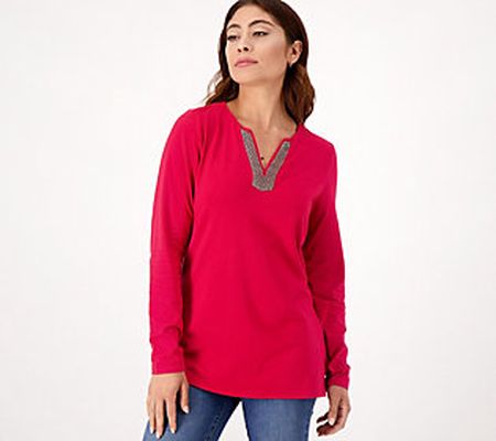 As Is Belle by Kim Gravel TripleLuxe Knit Beaded VNkTunic