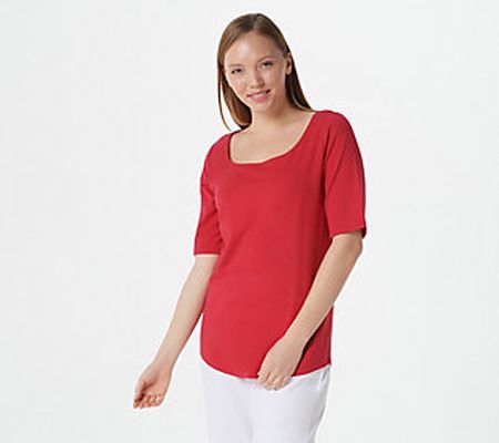 As Is Belle by Kim Gravel TripleLuxe PimaSquare Neck Top