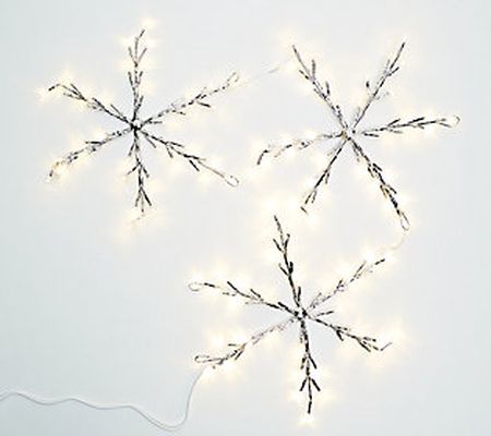 As Is  Bethlehem Lights Metallic Lit Snowflakes