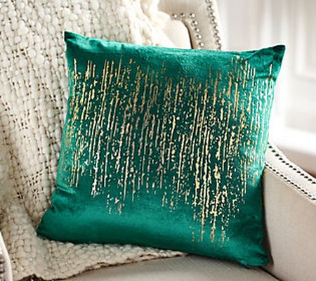 As Is BFF Collection 18" x 18" Foil Print Icicle Pillow