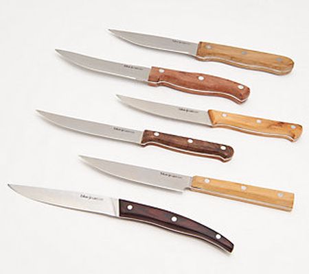 As Is Blue Jean Chef 6-Pc Steak Knives Around the World Set