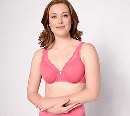 As Is Breezies Lace Trim Unlined UW Support
