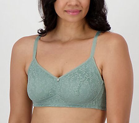 As Is Breezies Lace Unlined Wirefree Support Bra