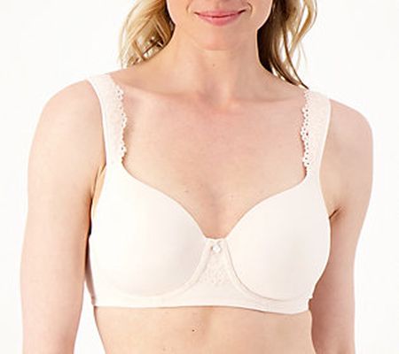 As Is Breezies Luxe Lace Wirefree T-Shirt Bra