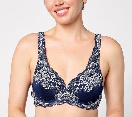 As Is Breezies Luxe Two Tone Underwire LaceBra