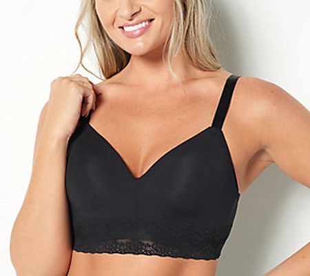 As Is Breezies Seamless Long Line Wirefree Contour Bra