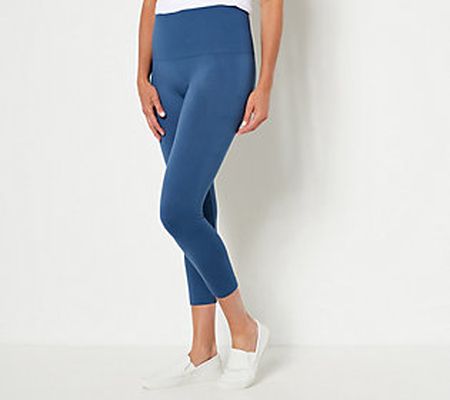 As Is Breezies Tummy Smoothing Seamless 3/4 Cropped Legging