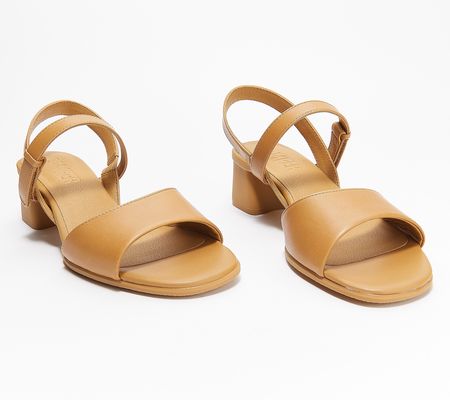 As Is Camper Leather Heeled Sandals - Katie