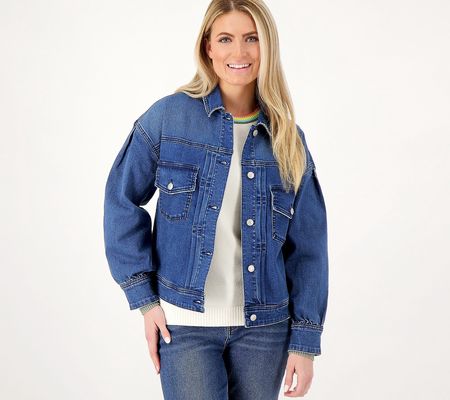 As Is Candace Cameron Bure Pacific Denim Pintuck Jacket