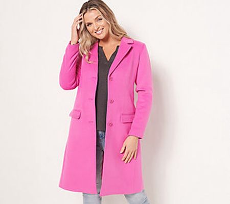 As Is Candace Cameron Bure Petite Button- Front Coat