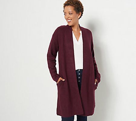 As Is Candace Cameron Bure Petite Cardi Coat with Pockets