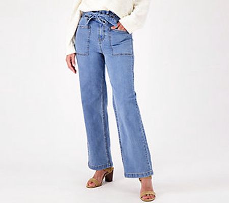 As Is Candace Cameron Bure Petite Paperbag Waist Jean