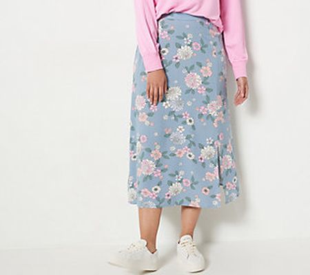 As Is Candace Cameron Bure Petite Printed Midi-Skirt