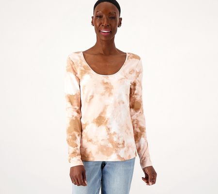 As Is Candace Cameron Bure Scoop Neck Long Sleeve Top