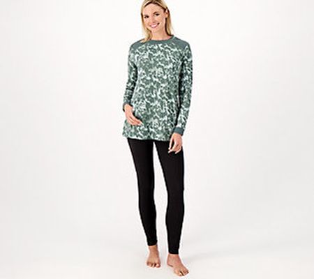 As Is Carole Hochman Feather Soft JerseyTunic and Legging Set