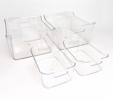 As Is Cella Clear 4-Piece Bin Set