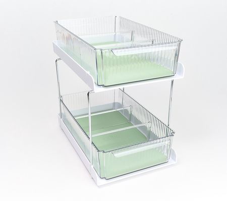 As Is Cella Two-Tiered Clear Divided Two-TierOrganizer