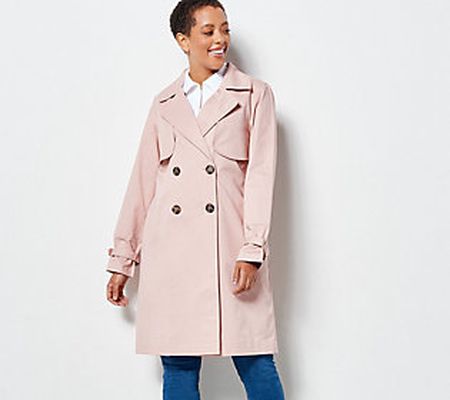 As Is Centigrade Twill Double Breasted Long Trench Coat