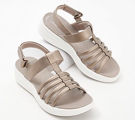 As Is Clarks Cloudsteppers Gladiator Sandals- Drift Ease