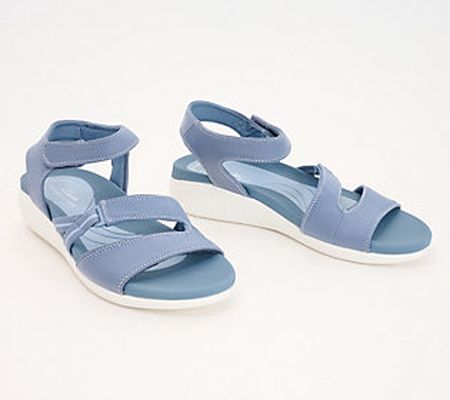 As Is Clarks Cloudsteppers Machine Washable Sandals