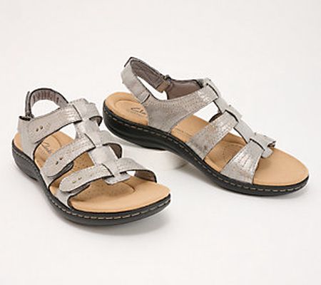 As Is Clarks Collection Adjustable Backstrap Sandals