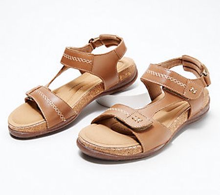As Is Clarks Collection Adjustable Leather Sandals