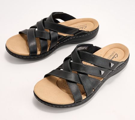 As Is Clarks Collection Adjustable LeatherSandals-Bali