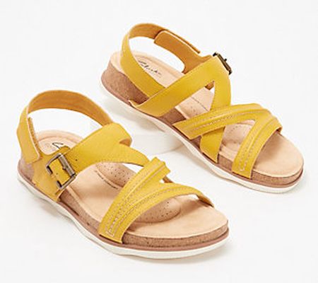 As Is Clarks Collection Adjustable Sandals - Brynn Step