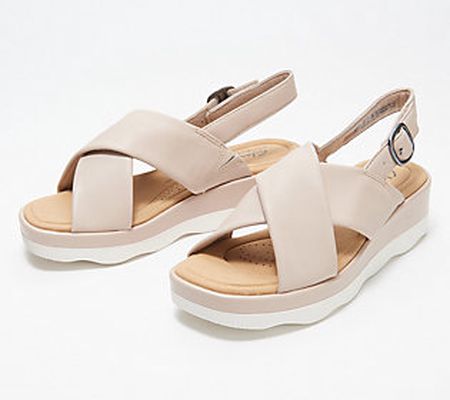As Is Clarks Collection Cross Band BackstrapWedges-Clara