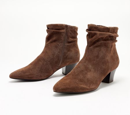 As Is Clarks Collection Leather Heeled Ankle Boot - Teresa
