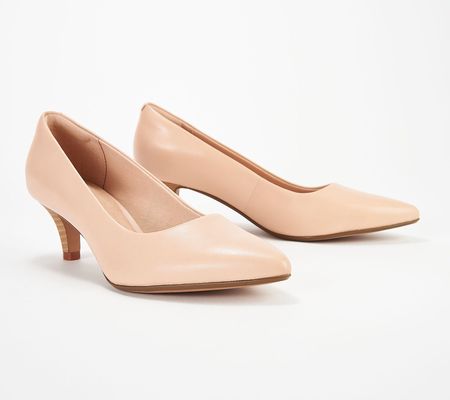 As Is Clarks Collection Leather Pumps -Linvale Jerica