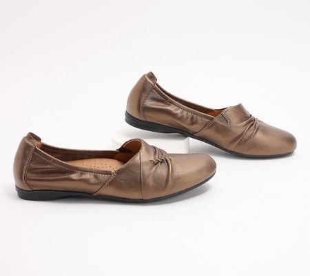 As Is Clarks Leather Flats - Rena Way