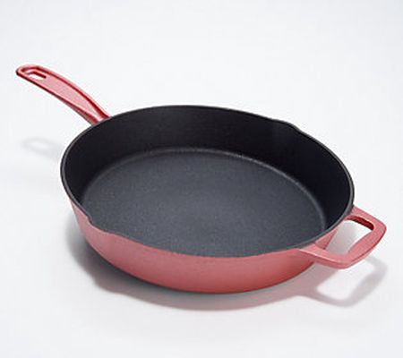 As Is Cook's Essentials 12" Deep Cast Iron Elite Skillet