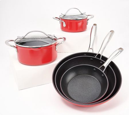As Is Cook's Essentials 7-Pc Forged Aluminum Cookware Set