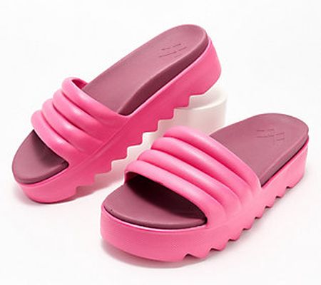 As Is Cougar Molded EVA Slide Sandals- Pool Party
