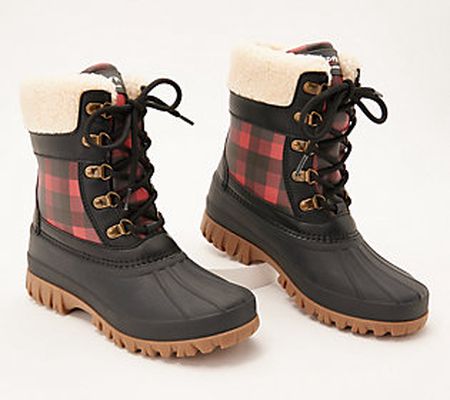 As Is Cougar Waterproof Lace-Up Winter Boots- Carlisle