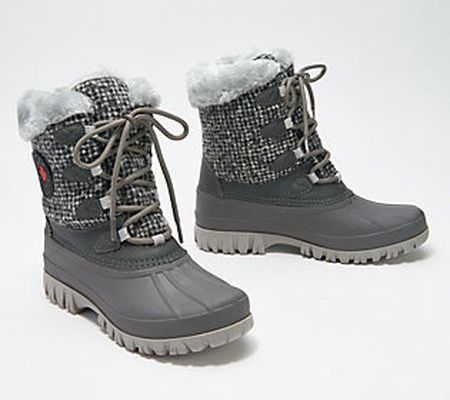 As Is Cougar Waterproof Lace_Up Boots- Cabin
