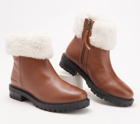As Is Cougar Waterproof Leather Ankle Boots - Kendal