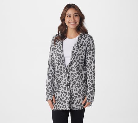 As Is Cuddl Duds Comfortwear Shawl CollarButtonFrontCard