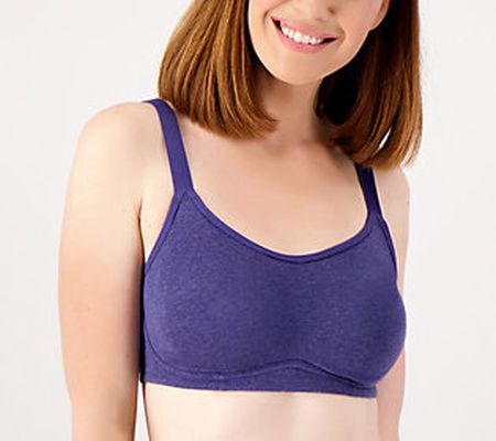 As Is Cuddl Duds Intimates Cotton Core Extra Support Bra