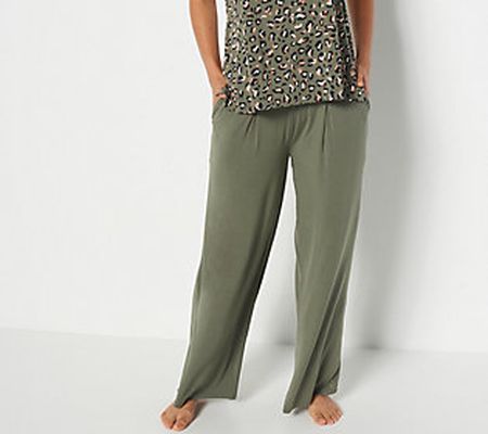 As Is Cuddl Duds Softwear with Stretch Wide Leg Pant