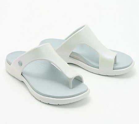 As Is Dansko Molded Toe-Loop Sandals -Krystal