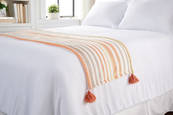 As Is DayDream Striped Bed Runner w/ Tassels by Berkshire-Tw