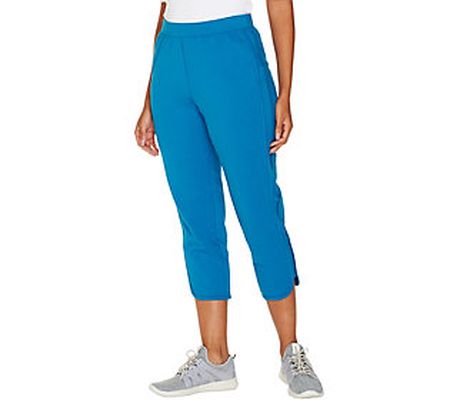 As Is Denim & Co. Active French Terry Curved Hem Crop Pant
