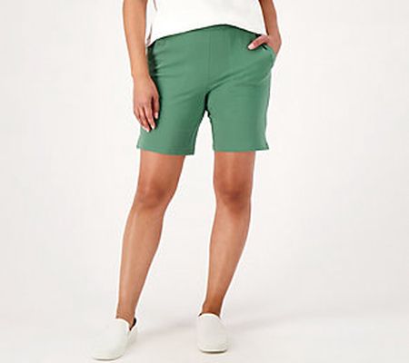As Is Denim & Co. Active French Terry Petite Shorts
